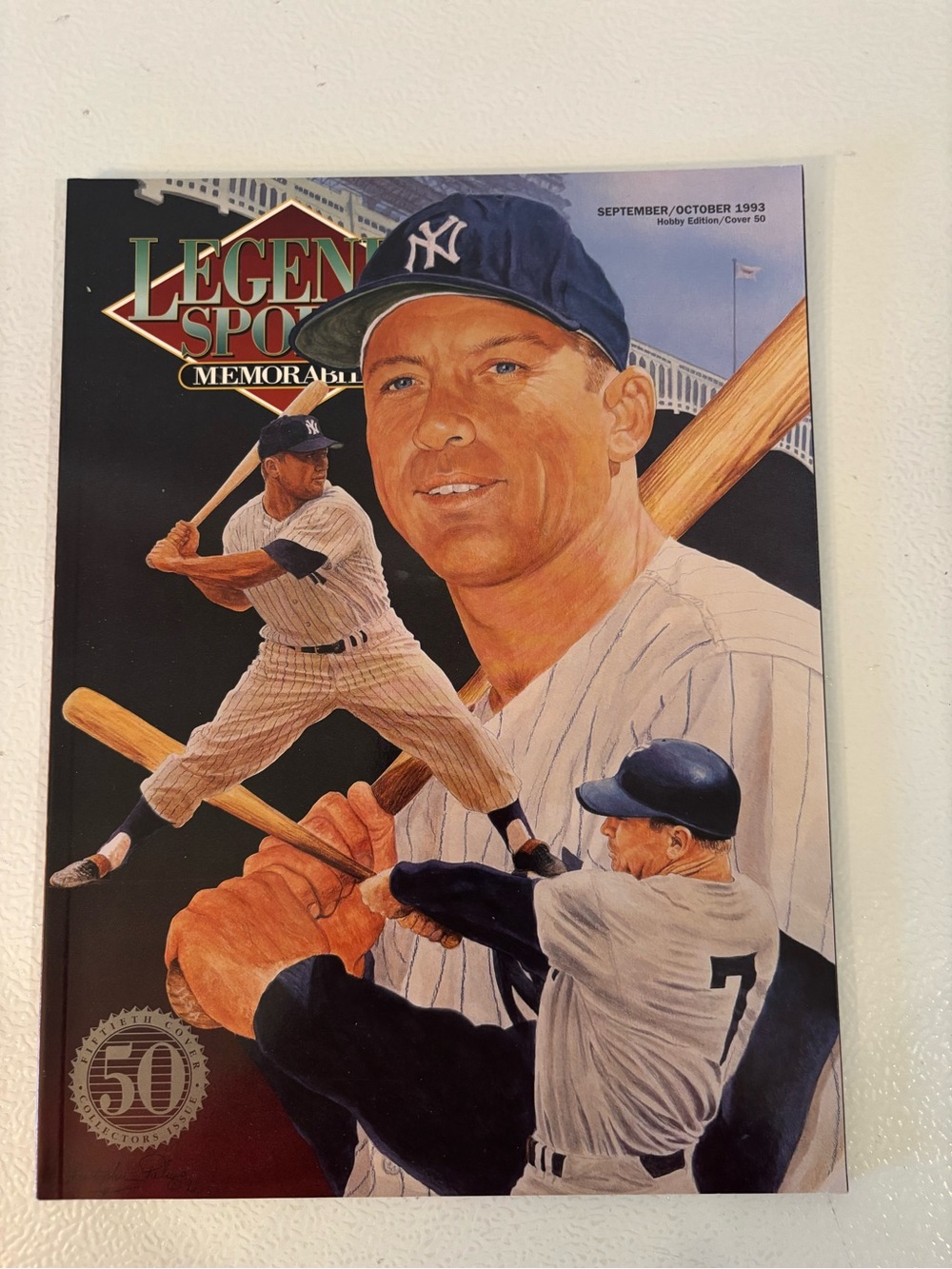 New York Yankees Legends Mickey Mantle Sports Memorabilia Cover - Navy & White